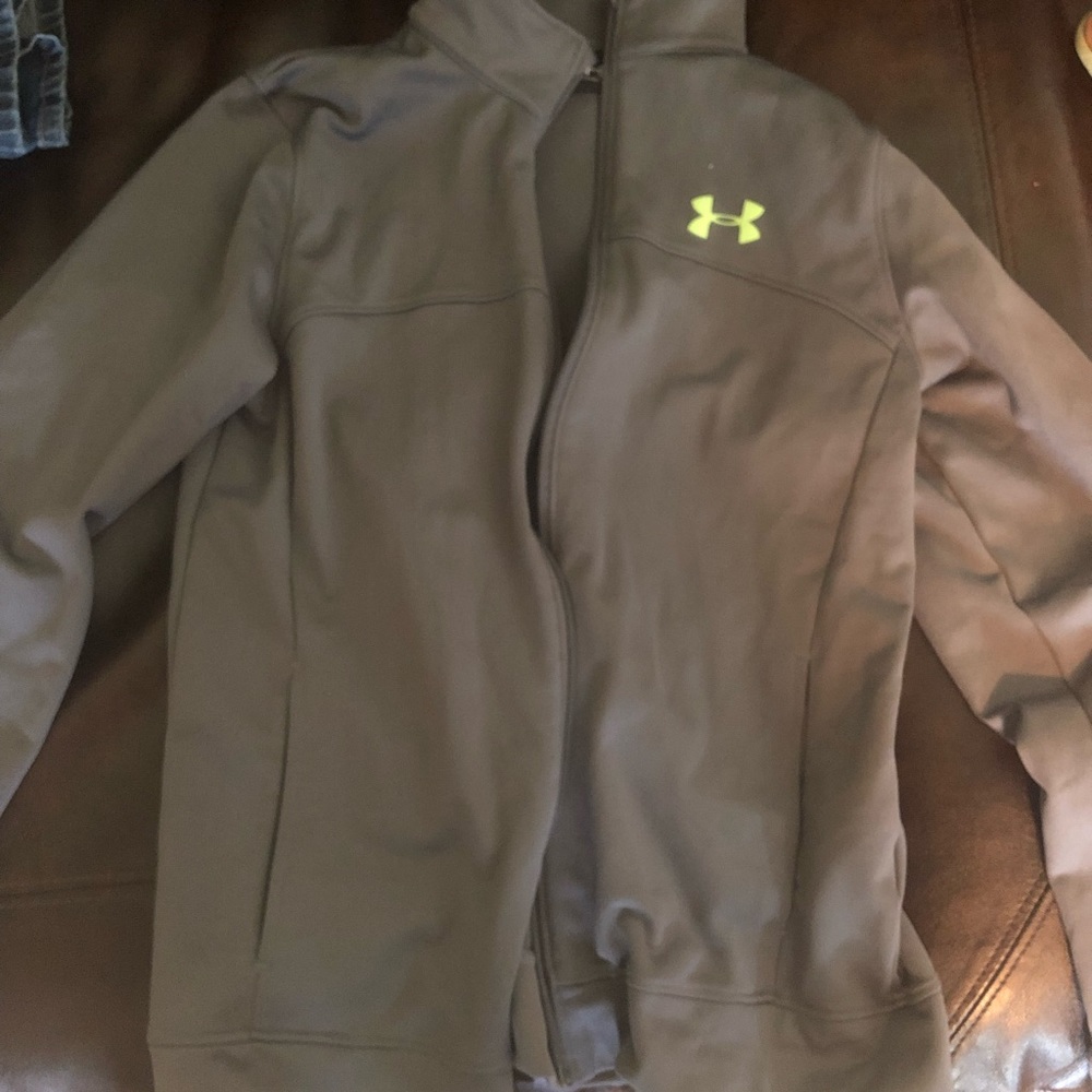 Under Armour Youth Large, Grey Zip Up Jacket